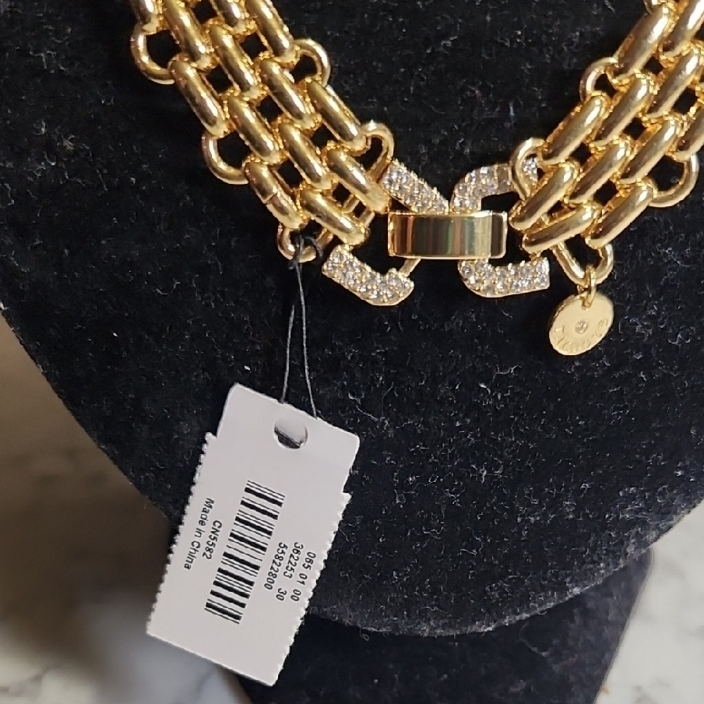 Talbots Gold Double Chain Necklace - Picture 4 of 7